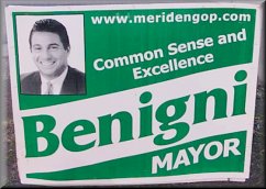 Mark Benigni For Mayor polictial 
yard sign