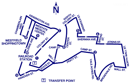 [Route A (Blue) Map]