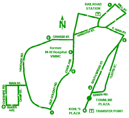 [Route B (Green) Map]