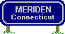 Meriden, Connecticut post sign
