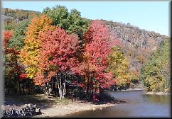 Fall colors along East Peak and Merimere Reservoir