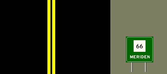 route 66, Meriden - sign pieces missing