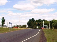 forward view at end of exit 3, I-691 East