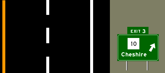 exit 3 I-691 east, route 10 Cheshire