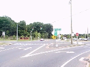 forward view at end of exit 6, I-691 West