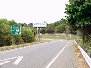 forward view at end of exit 7, I-691 West