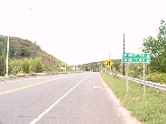 left view at end of exit 13, I-691 West