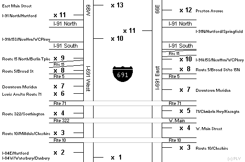 I-691 exit map
