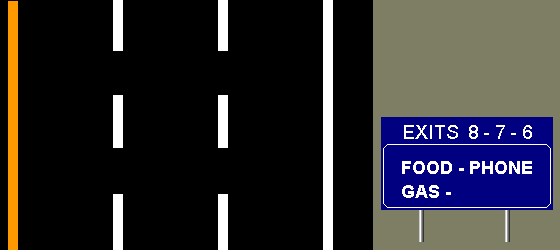 exits 8-7-6 food-phone-gas