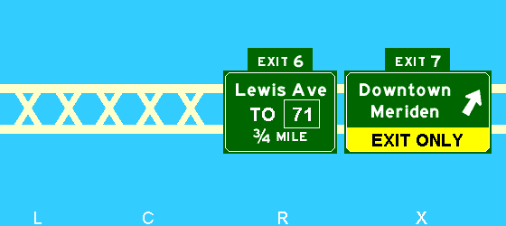 exit 7, 691w downtown Meriden