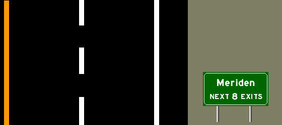 Meriden next 8 exits