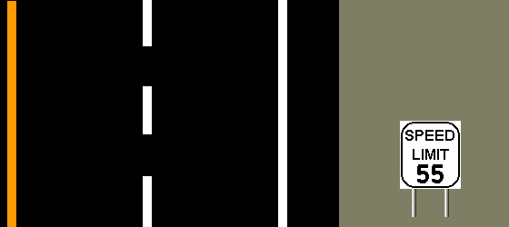 speed limit 55 - right side