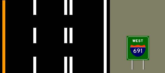 I-691 west - 2 lanes + slow vehicles