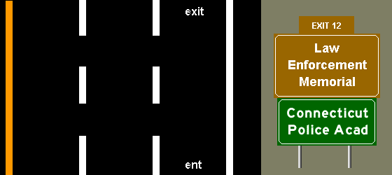 law enforcement memorial / Connecticut Police 
Academy at exit 12 I-691 / route 66 east